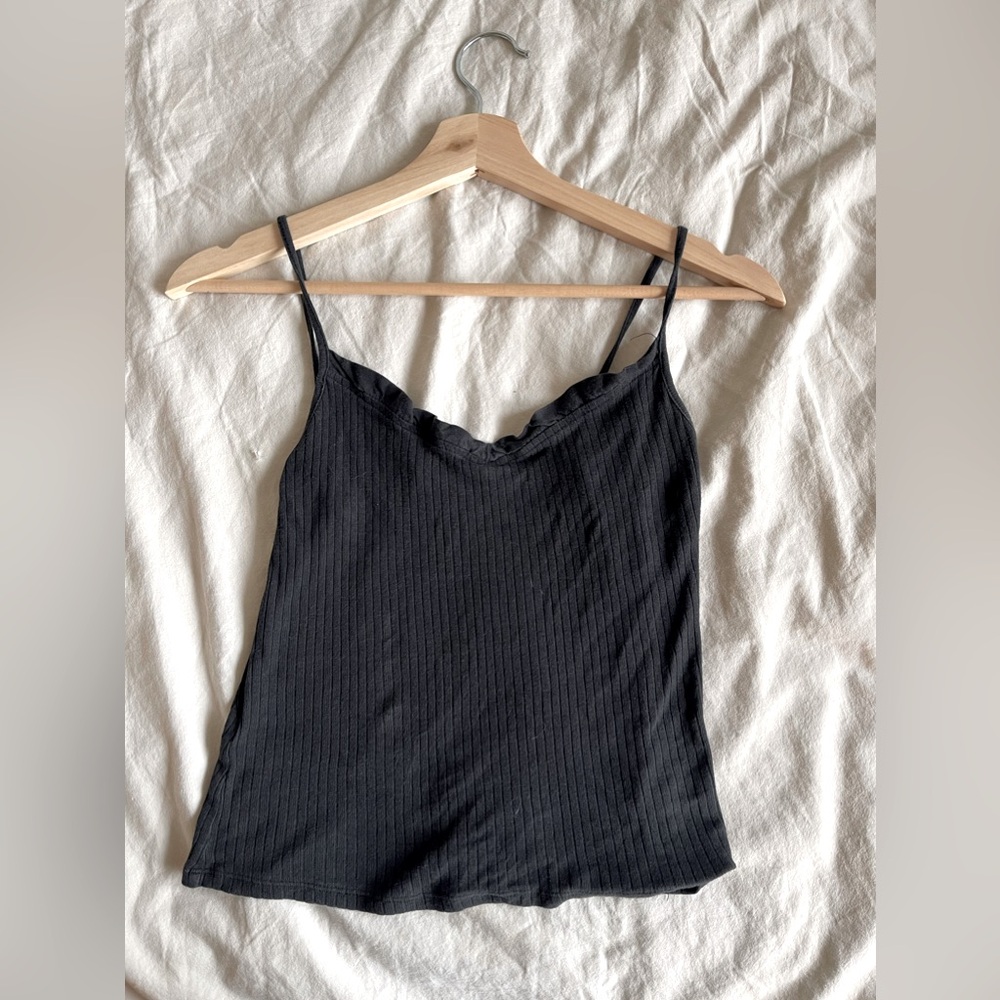 SOLD-Ribbed Black Tank